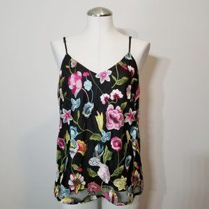 CYNTHIA ROWLEY Embroider Floral Cami Blouse NWT